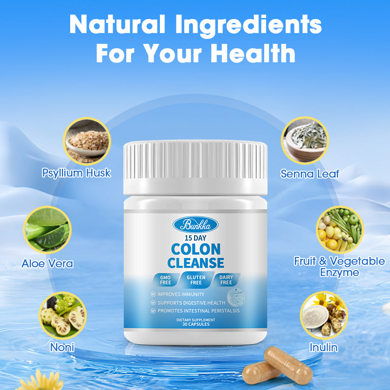 Bunkka 15-Day Colon Cleanse Supplement Supports Gentle Gut Cleanse Detox