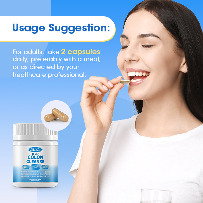 Bunkka 15-Day Colon Cleanse Supplement Supports Gentle Gut Cleanse Detox