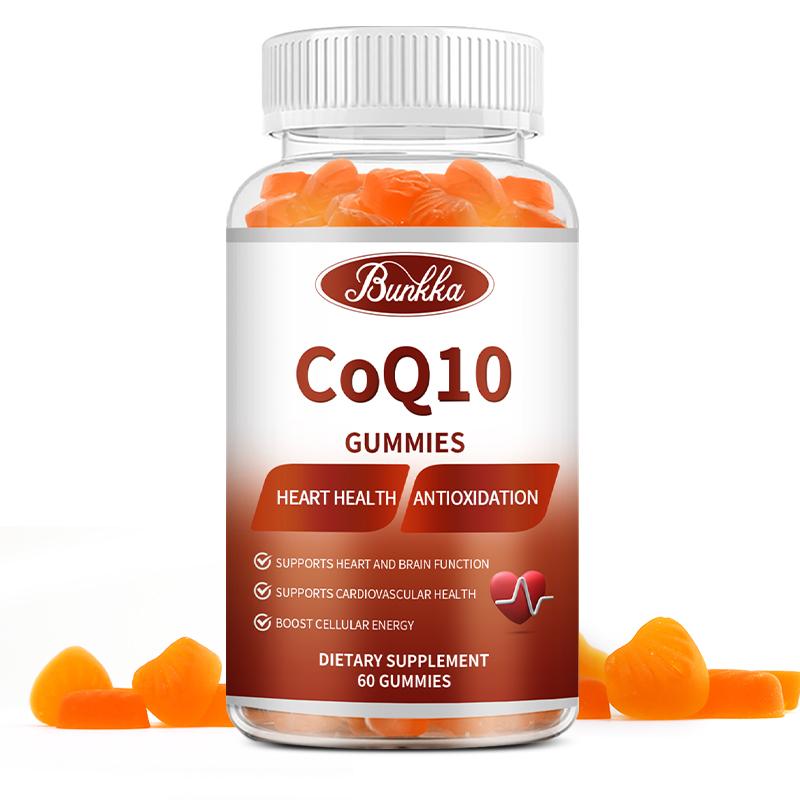 BUNKKA CoQ10 Gummies 500mg For Joint Health Support Cardiovascular and Heart Health Energy Production Antioxidant Coenzyme Q10