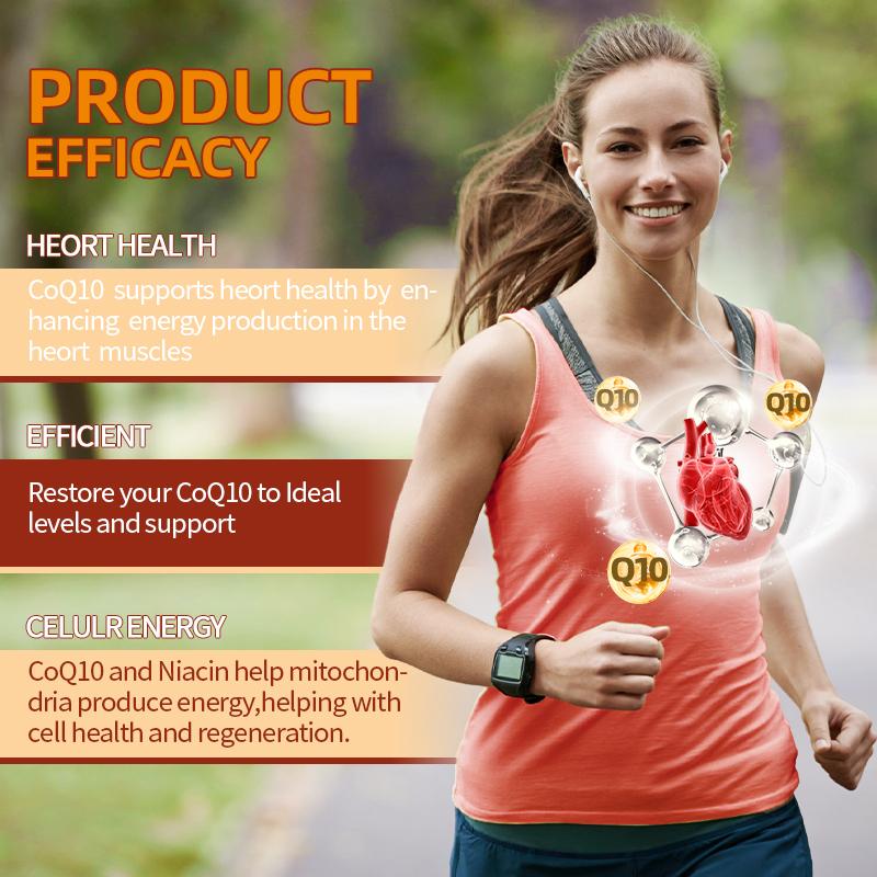 BUNKKA CoQ10 Gummies 500mg For Joint Health Support Cardiovascular and Heart Health Energy Production Antioxidant Coenzyme Q10