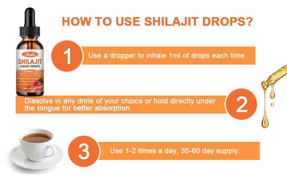 Bunkka Organic Shilajit Liquid Drops Sugar-Free & Vegan Supplement
