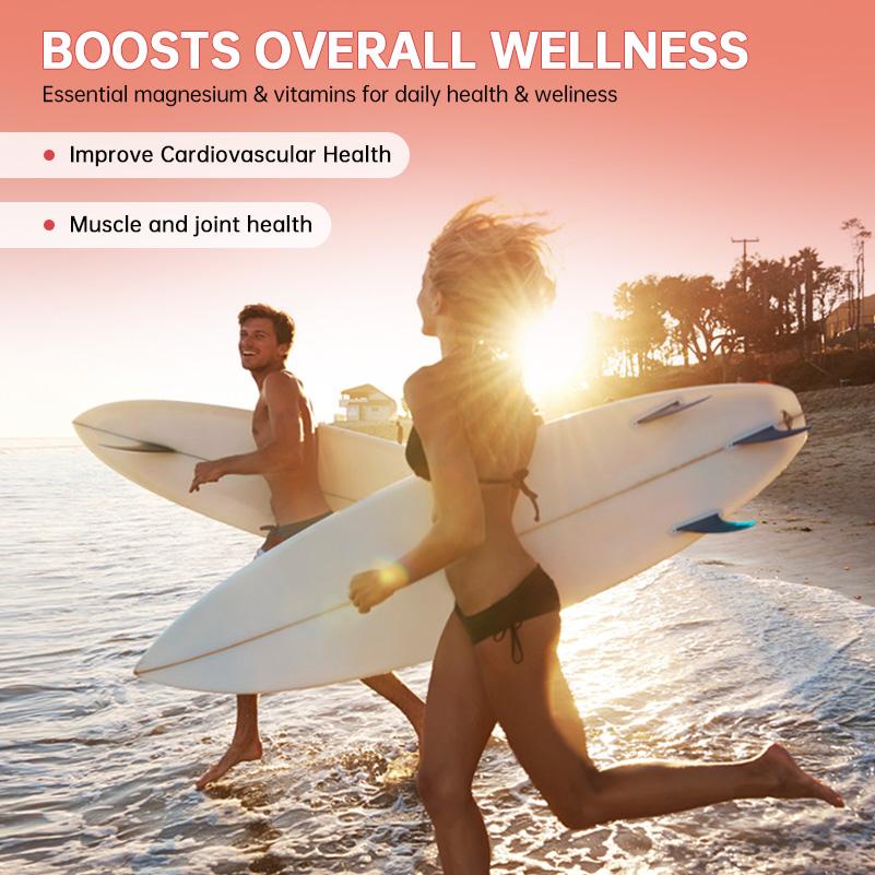 Bunkka Magnesium Glyciniate Gummies with Calcium Pottasium Vitamin Coq10 Bone Joint Brain Health Muscle Cramp Sleep Quality