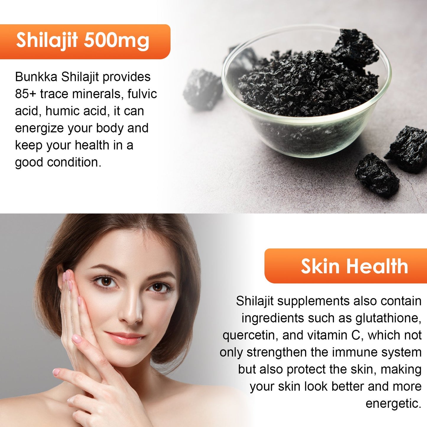 Bunkka Organic Shilajit Liquid Drops Sugar-Free & Vegan Supplement