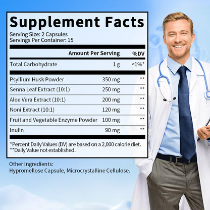 Bunkka 15-Day Colon Cleanse Supplement Supports Gentle Gut Cleanse Detox