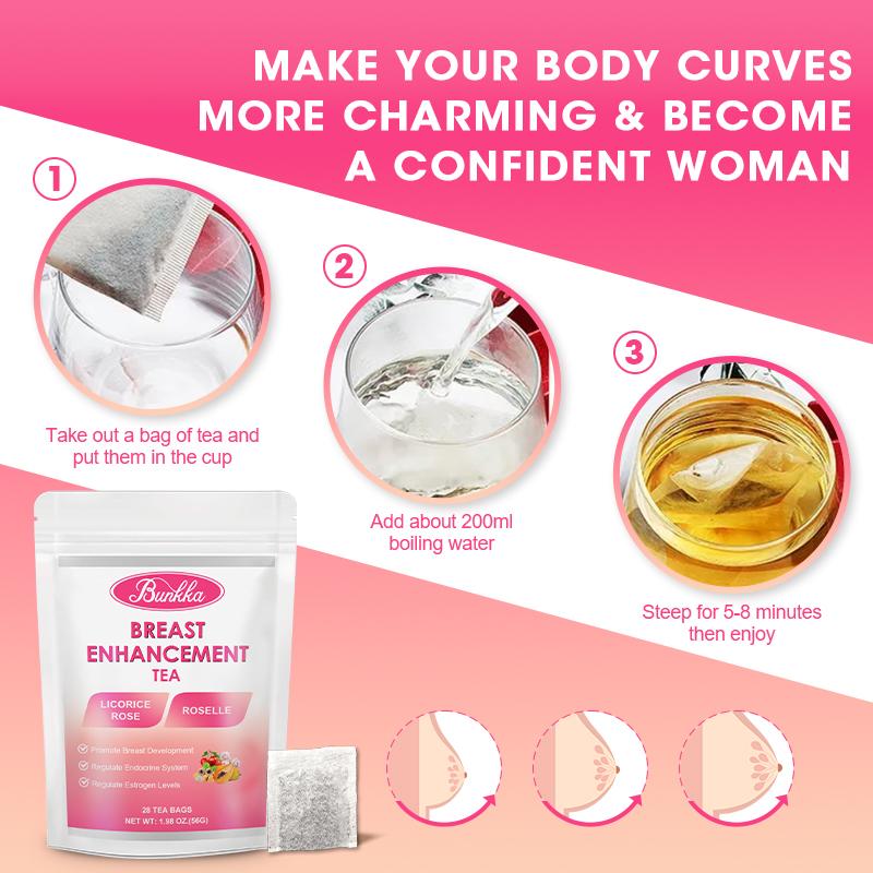 Bunkka Breast Enhancement Tea Lactation Papaya Tea for Breast Enhancement Female Augmentation for Breast Enlargement Fast Growth and Lift