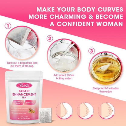 Bunkka Breast Enhancement Tea Lactation Papaya Tea for Breast Enhancement Female Augmentation for Breast Enlargement Fast Growth and Lift