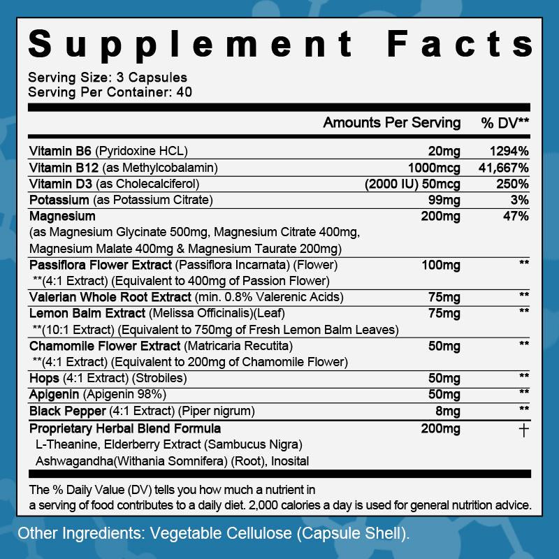 BUNKKA Magnesium Blend Capsules 4in1 Powerful Formula High Potency Absorption Digestion Sleep Muscle&amp;Bone Health Magnesium Glycinate