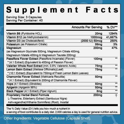 BUNKKA Magnesium Blend Capsules 4in1 Powerful Formula High Potency Absorption Digestion Sleep Muscle&amp;Bone Health Magnesium Glycinate