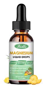 Magnesium Glycinate Supplement, Magnesium Liquid Drops with 500mg Magnesium Glycinate, Magnesium Citrate, VitaminD,B - 30 Day Supply