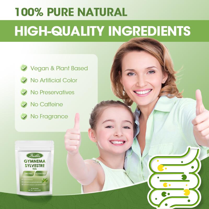 Organic Gymnema Sylvestre Tea For Sugar Metabolism Digestion Supports Weight Loss Management All-Natural and Non-GMO
