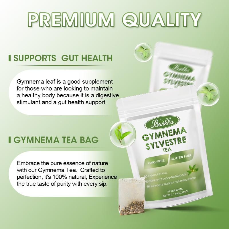 Organic Gymnema Sylvestre Tea For Sugar Metabolism Digestion Supports Weight Loss Management All-Natural and Non-GMO