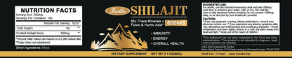 Pure Himalayan Shilajit Organic Resin - 600mg High Purity Supplement with 85+ Trace Minerals & Fulvic Acid for Energy & Immune Support