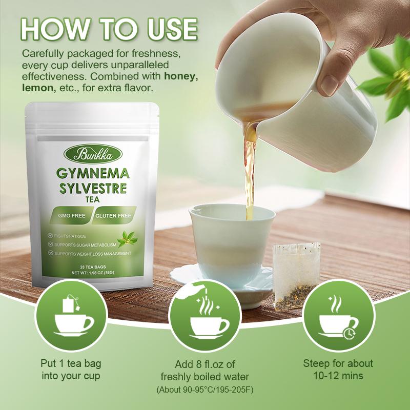 Organic Gymnema Sylvestre Tea For Sugar Metabolism Digestion Supports Weight Loss Management All-Natural and Non-GMO