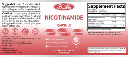 Nicotinamide Vitamin B3 Coenzyme Q10 Capsules