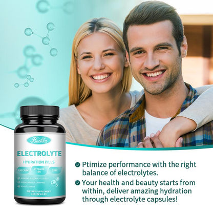 Bunkka Complex Electrolyte Capsules with Vitamins and Minerals Sports&muscle Support Capsules Endurance Enhancement for Gym