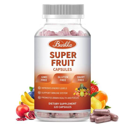 Organic Fruits Supplement with 23 Fruits Rich in Antioxidants Potent Fruits Capsules for Energy Boost