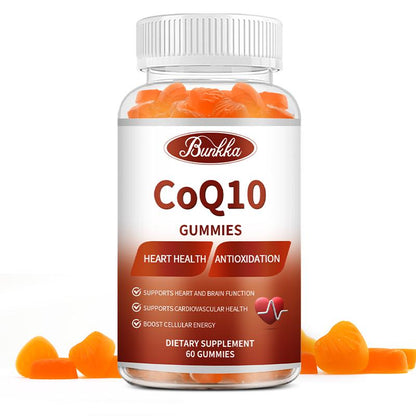 BUNKKA CoQ10 Gummies 500mg For Joint Health Support Cardiovascular and Heart Health Energy Production Antioxidant Coenzyme Q10