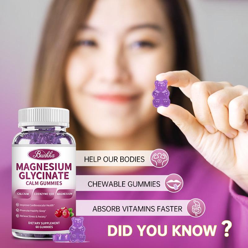 BUNKKA Magnesium Complex 600mg Of Glycinate & Malate Magnesium for Stress Relaxation Muscle & Bone Health Support Nerve Heart Sleep Health