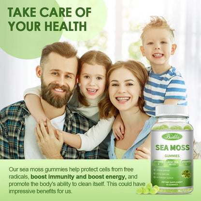 Bunkka Sea Moss 1200mg with Vitamin C & D3 Organic Irish Sea Moss  Skin and Hair Care Antioxidant Support Immunity Overall Health
