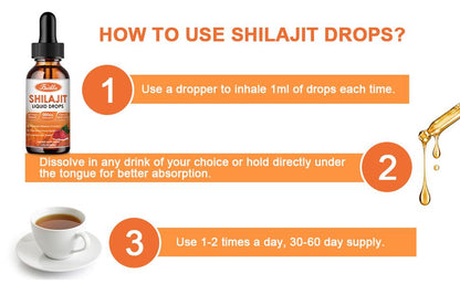 Bunkka Organic Shilajit Liquid Drops Sugar-Free & Vegan Supplement