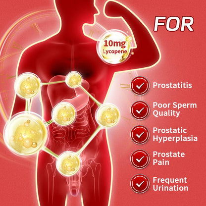 BUNKKA Lycopene 10mg Capsules for Prostate and Heart Health Support Antioxidant Skin Health