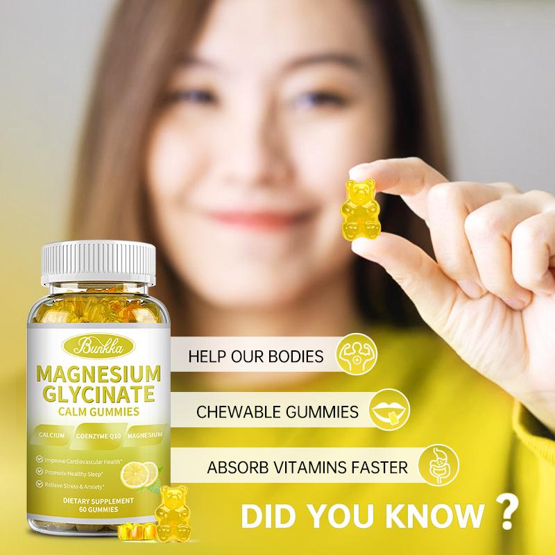 BUNKKA Magnesium Complex 600mg Of Glycinate & Malate Magnesium for Stress Relaxation Muscle & Bone Health Support Nerve Heart Sleep Health
