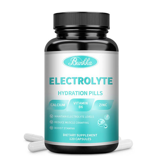 Bunkka Complex Electrolyte Capsules with Vitamins and Minerals Sports&muscle Support Capsules Endurance Enhancement for Gym