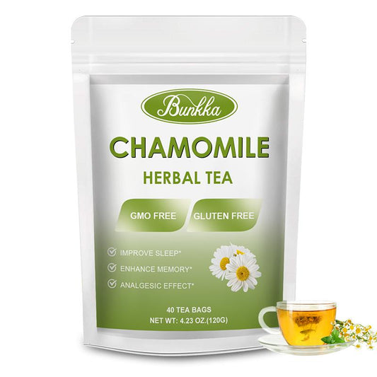 BUNKKA Organic Chamomile Tea Support Improve Sleep Quality Soothe the Nerves Promote Digestive Health Heart Health Beauty Tea