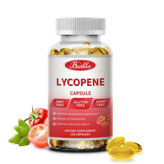 BUNKKA Lycopene 10mg Capsules for Prostate and Heart Health Support Antioxidant Skin Health