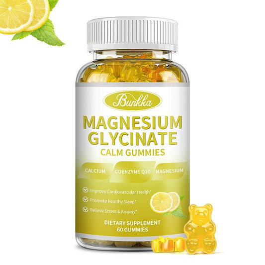 BUNKKA Magnesium Complex 600mg Of Glycinate & Malate Magnesium for Stress Relaxation Muscle & Bone Health Support Nerve Heart Sleep Health