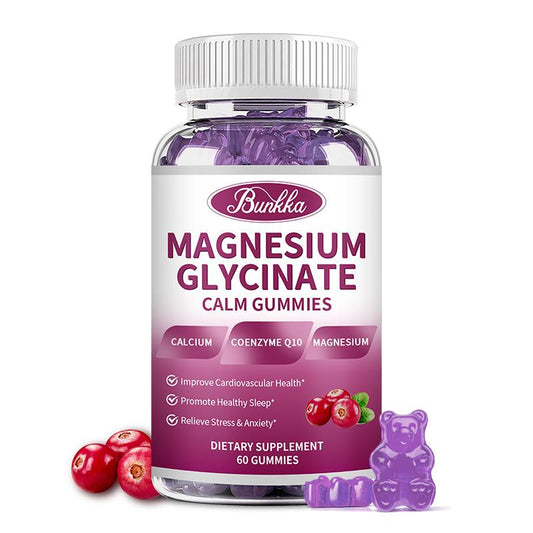 BUNKKA Magnesium Complex 600mg Of Glycinate & Malate Magnesium for Stress Relaxation Muscle & Bone Health Support Nerve Heart Sleep Health