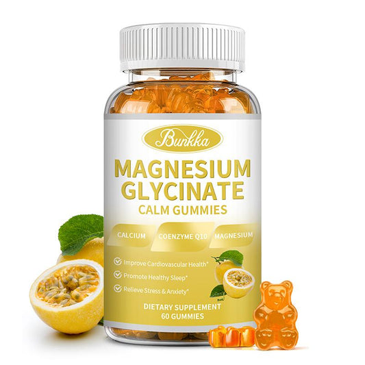 BUNKKA Magnesium Complex 600mg Of Glycinate & Malate Magnesium for Stress Relaxation Muscle & Bone Health Support Nerve Heart Sleep Health