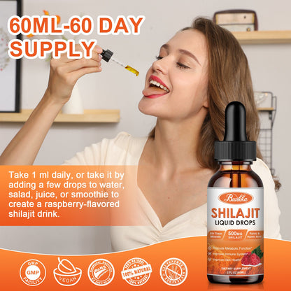 Bunkka Organic Shilajit Liquid Drops Sugar-Free & Vegan Supplement