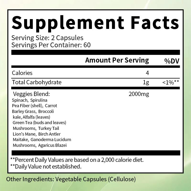 Super Veggies Capsules Dietary Supplement For Immune Support