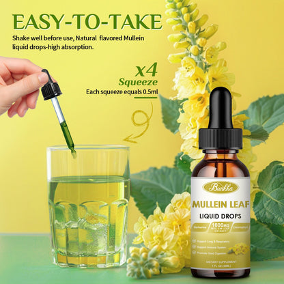 Bunkka 2 Pack Mullein  Liquid Drops Supplement for Lungs