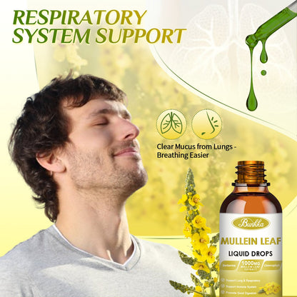 Bunkka 2 Pack Mullein  Liquid Drops Supplement for Lungs